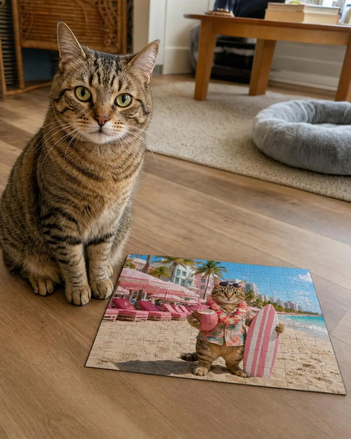 My cat on her dream beach day